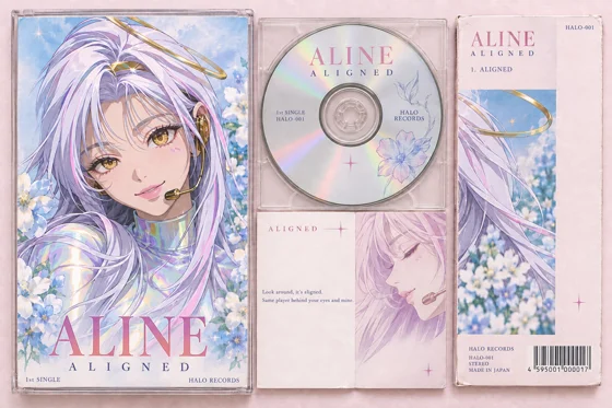ALIGNED CD sleeve and disc artwork